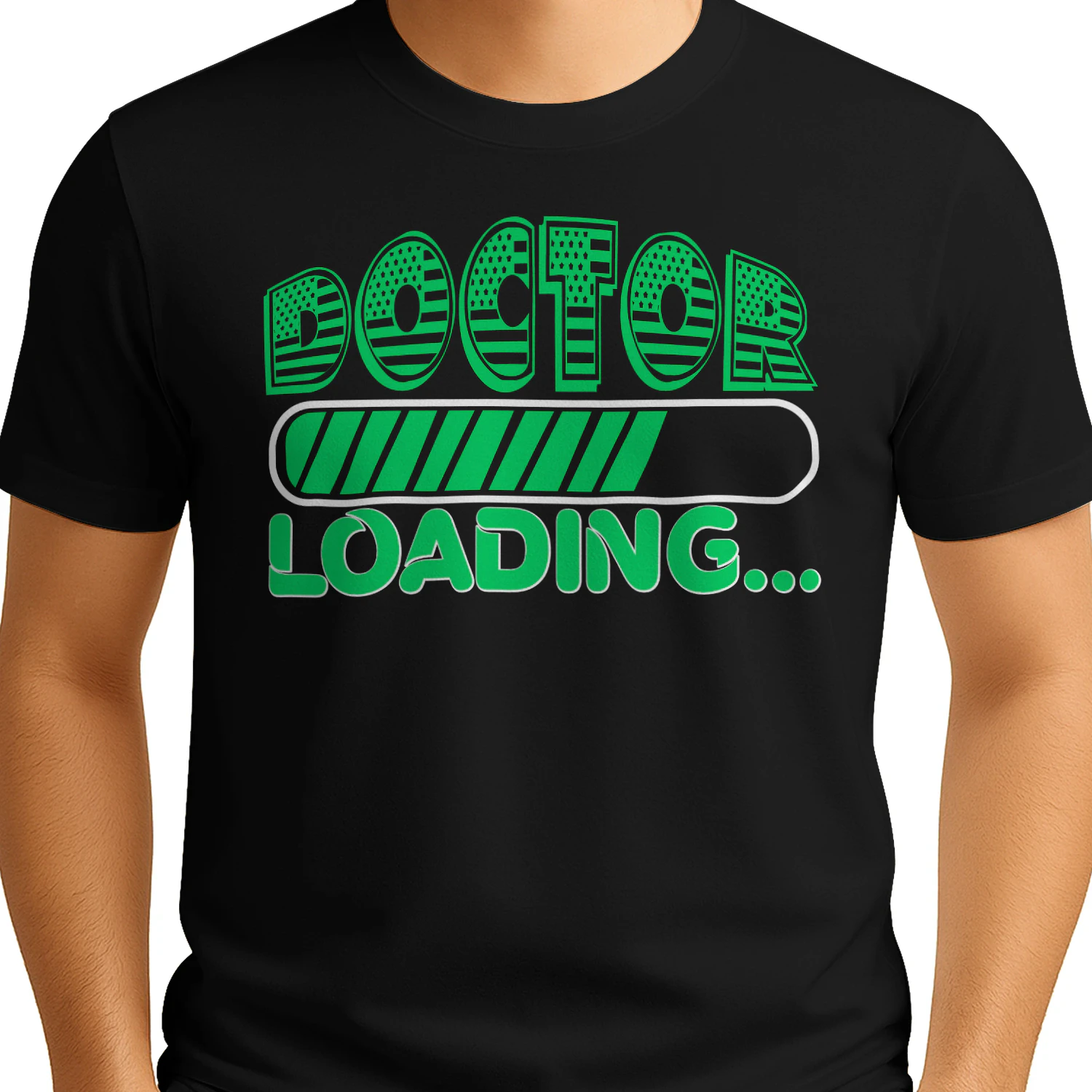 Doctor Loading USA American Flag Green Medical Student Design