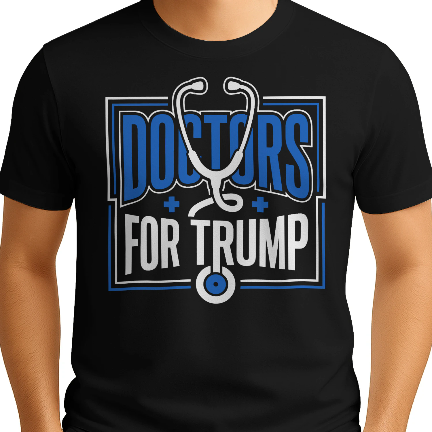 Doctors For Trump Stethoscope Blue Medical Support Design