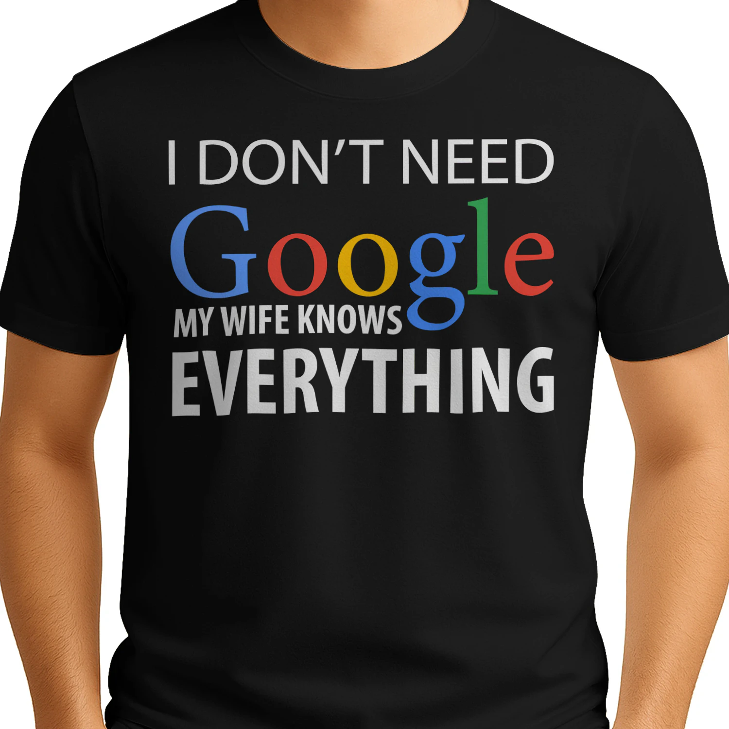 I Don’t Need Google My Wife Knows Everything - Sassy Husband Joke Graphic
