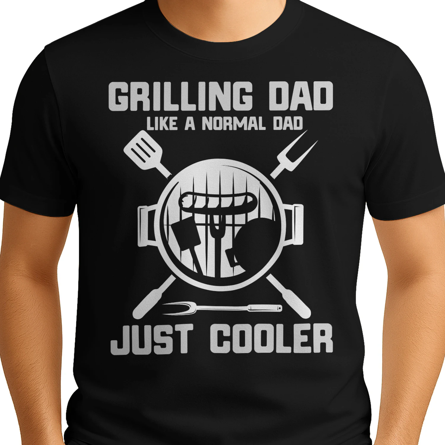 Grilling Dad Like A Normal Dad Just Cooler BBQ Grill Master Design