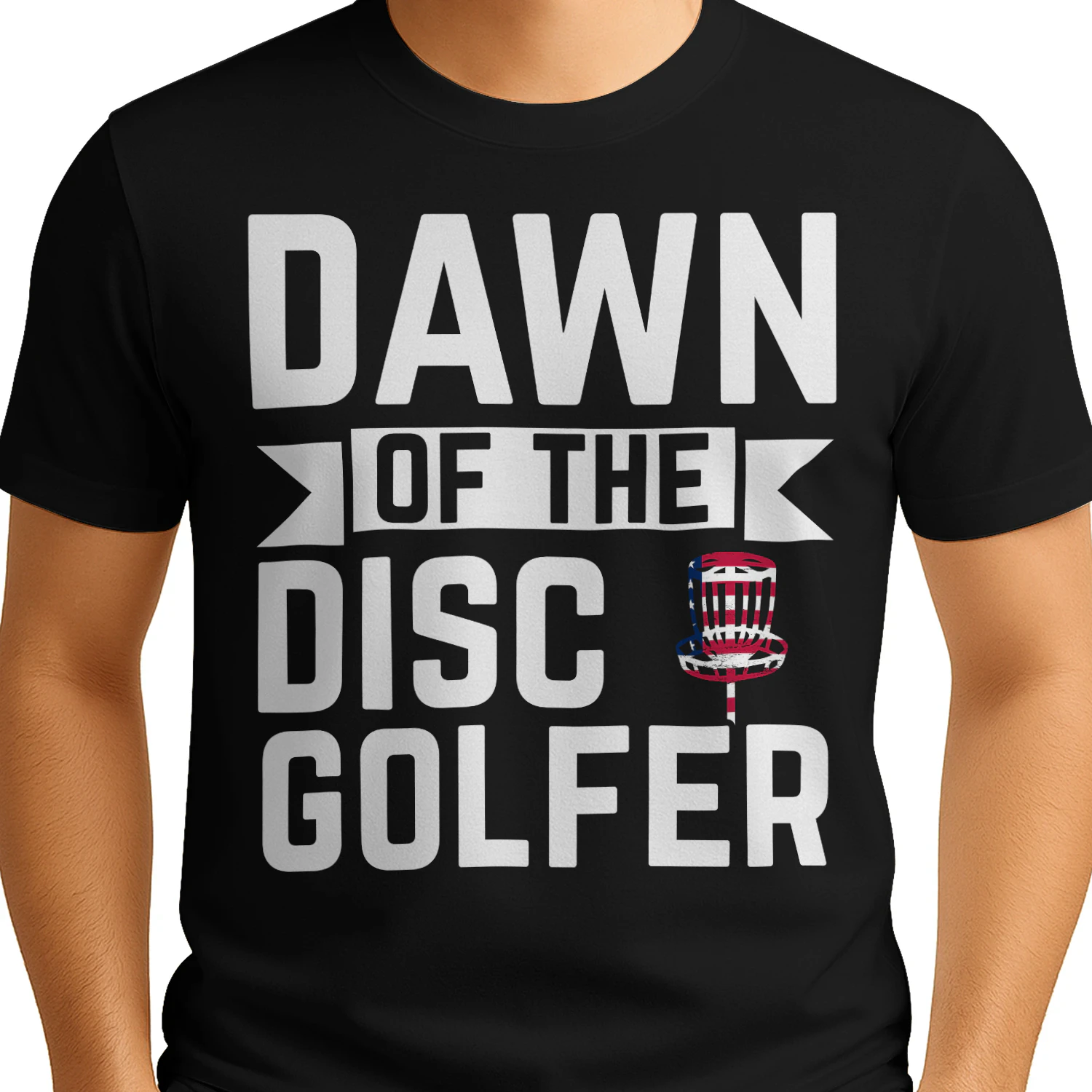 Dawn Of The Disc Golfer Funny Sports Quote - American Flag Target Design