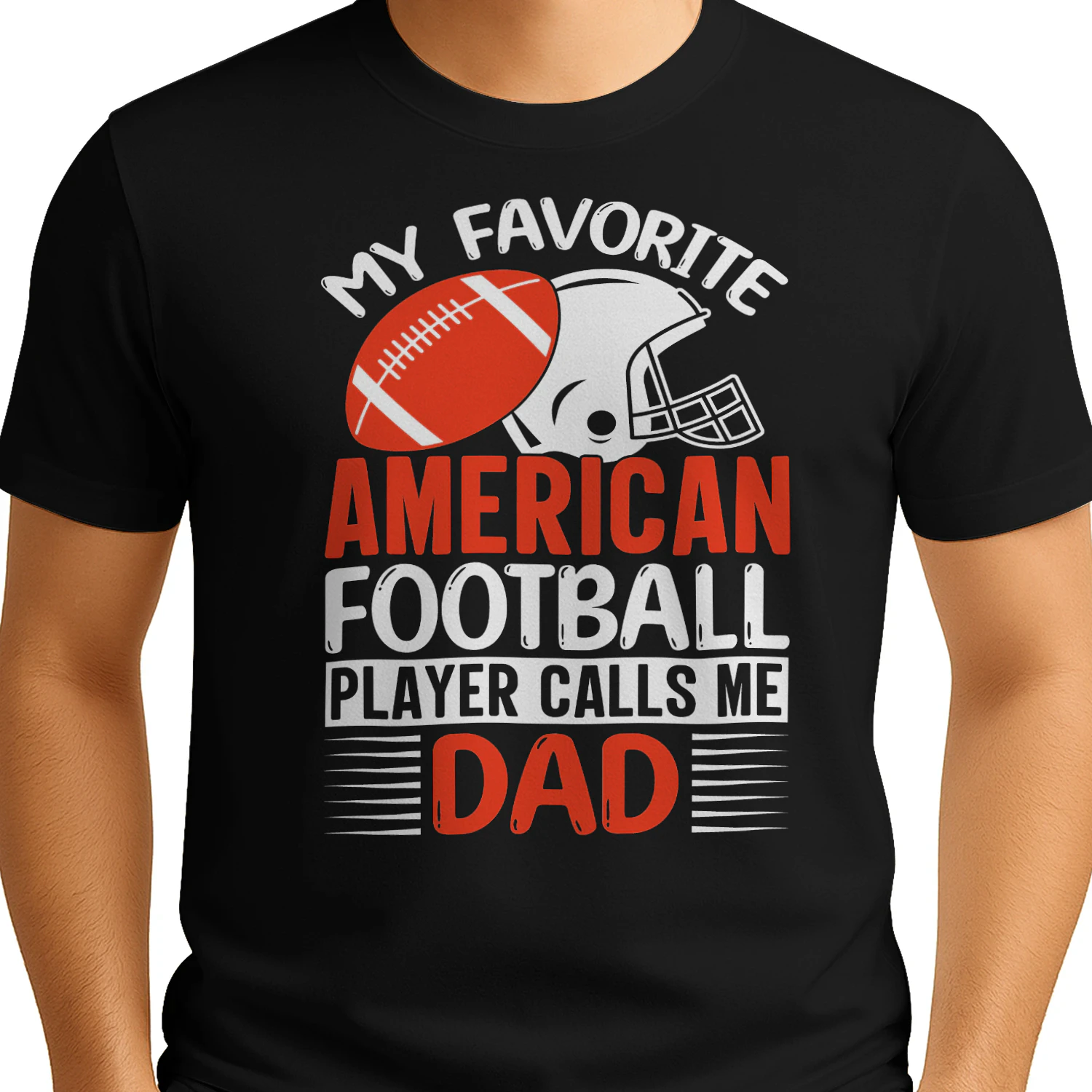 American Dad Football - Sports Fan Father Graphic