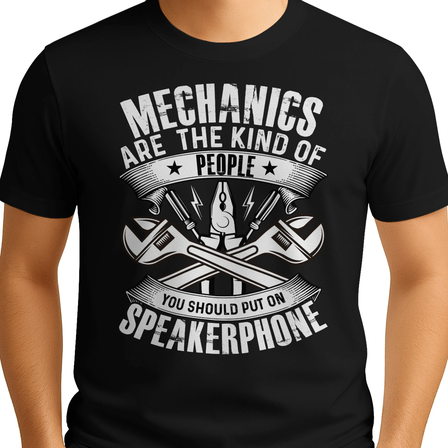 Mechanics Are The Kind Of People Speakerphone - Funny Mechanic Graphic