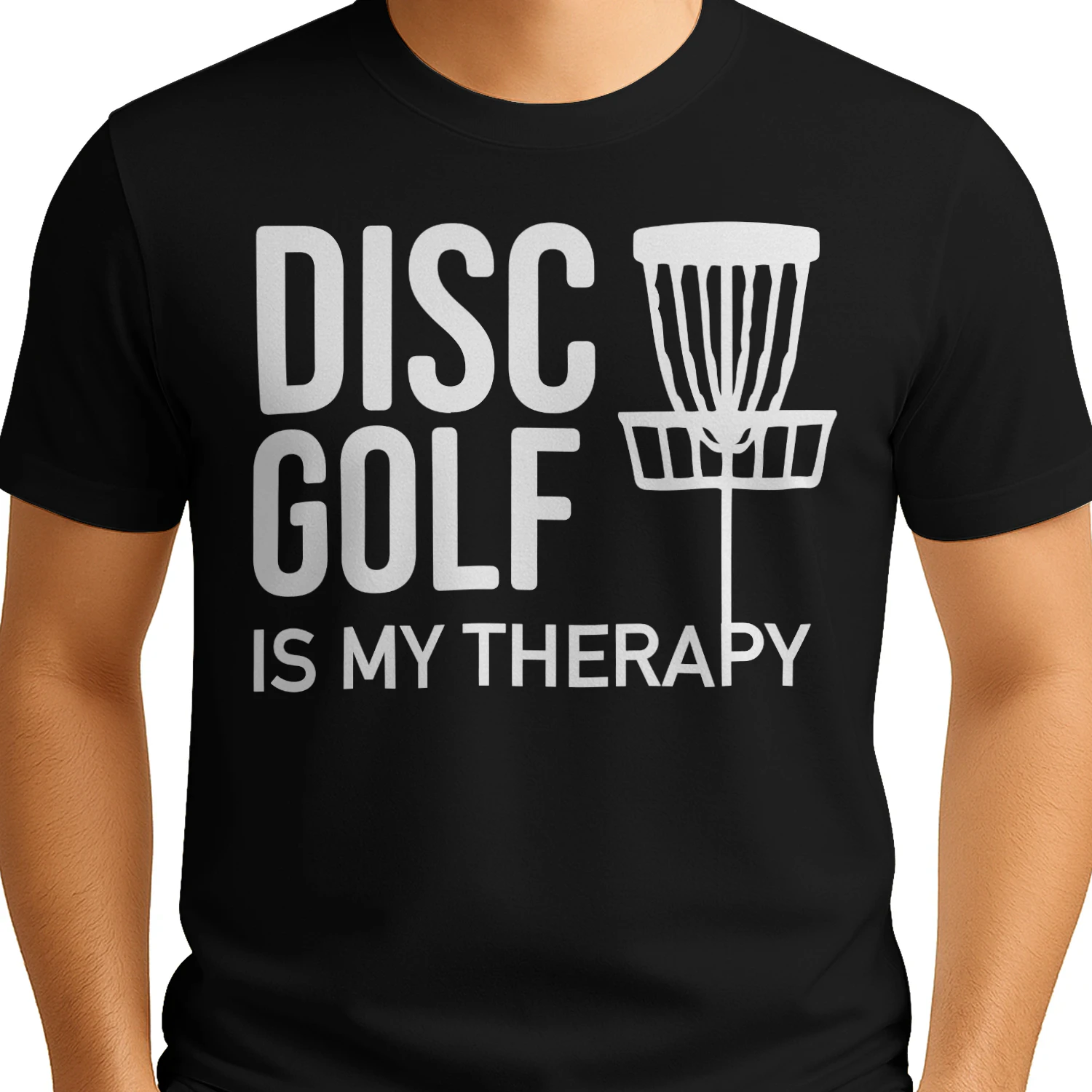 Disc Golf Is My Therapy - Funny Sport Quote Basket Design