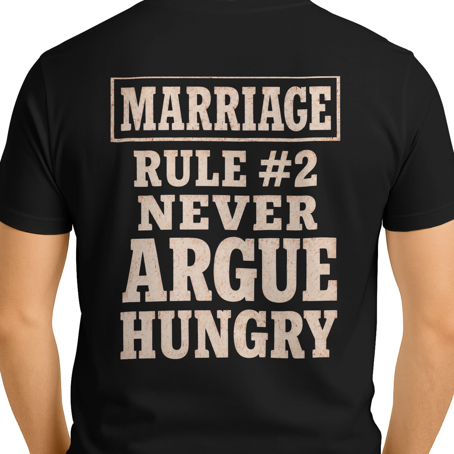Marriage Rule #2 Never Argue Hungry Funny Marriage Humor - Vintage Couple Joke