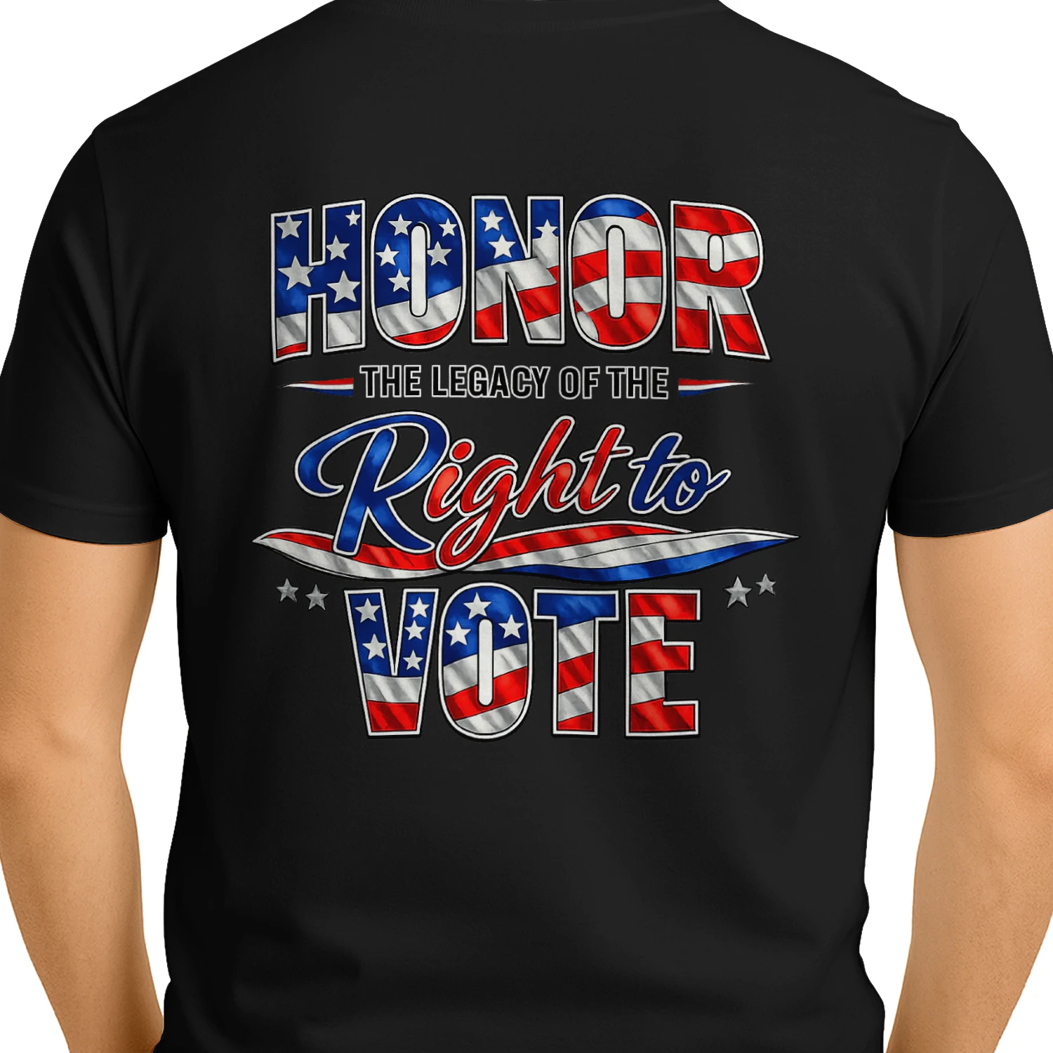 Honor The Legacy Of The Right To Vote - Patriotic American Flag Graphic