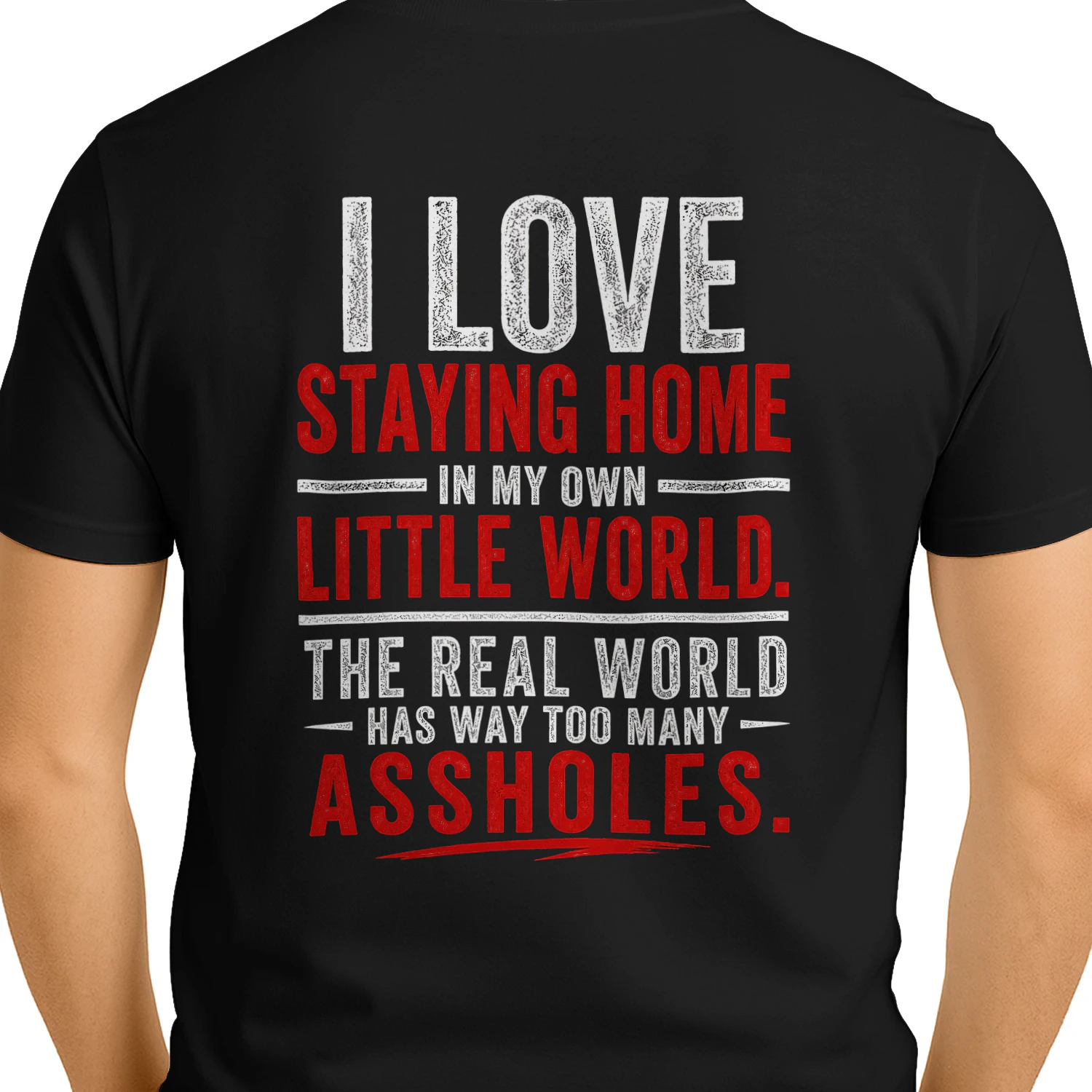 I Love Staying Home In My Own Little World Introvert Funny Design