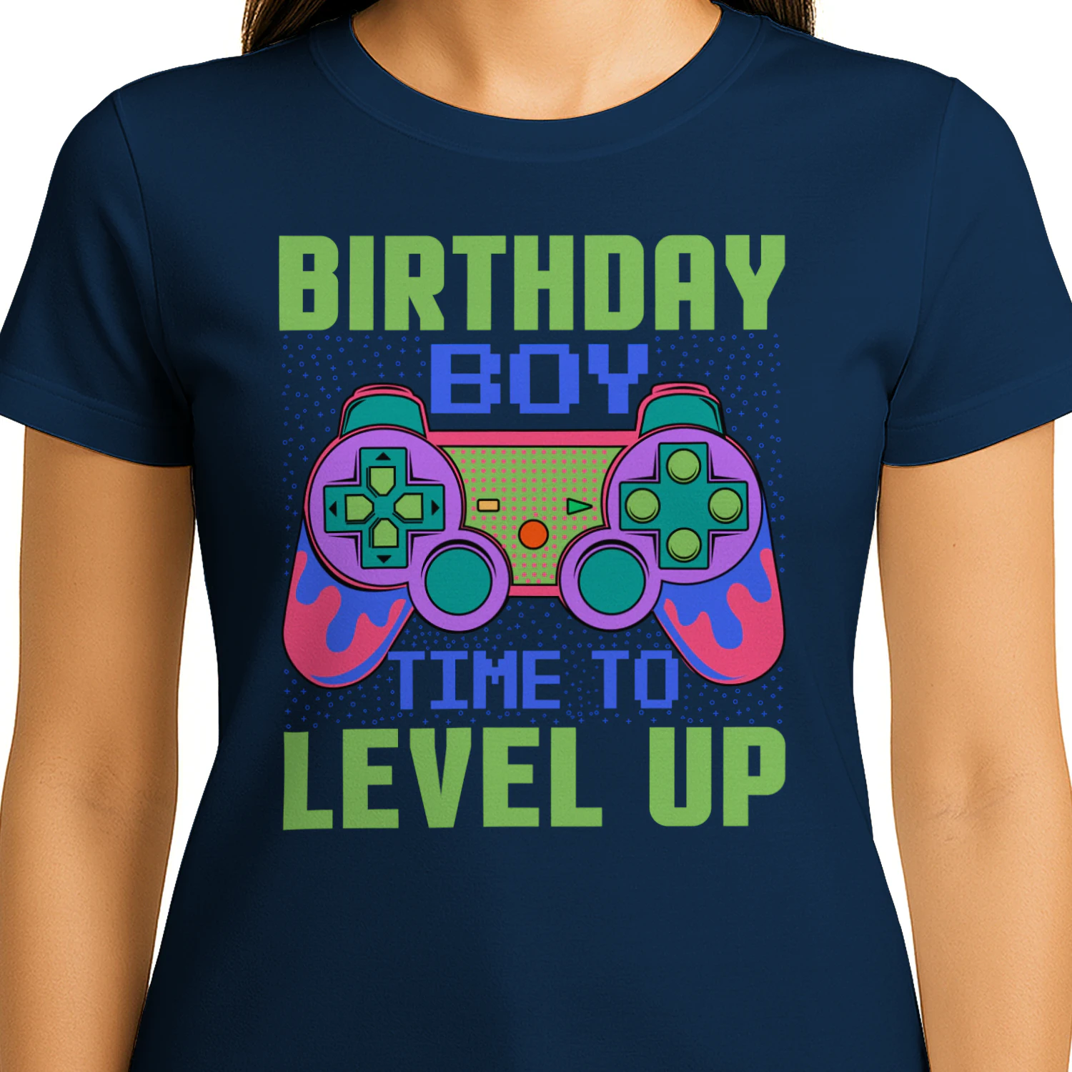 Birthday Boy Time To Level Up - Video Game Controller Graphic