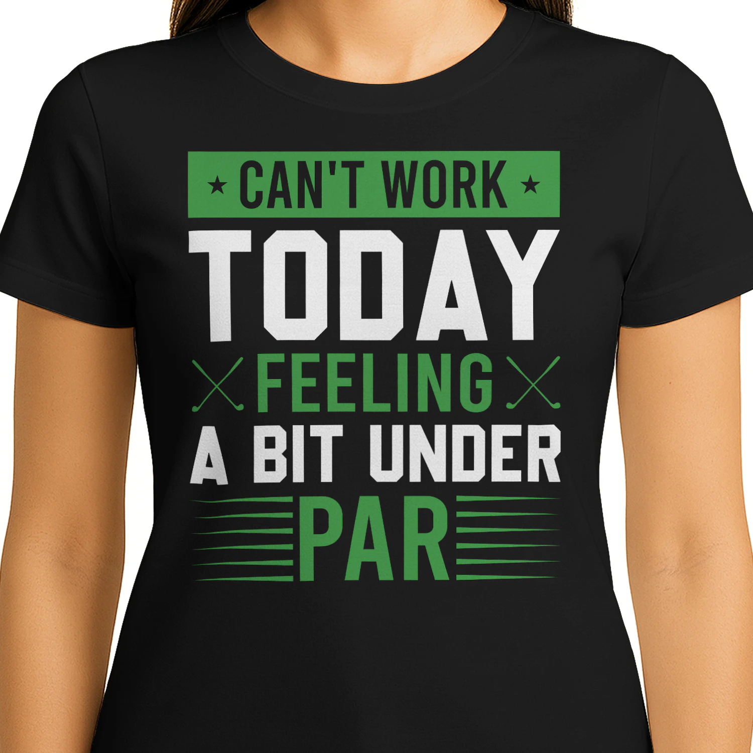 Can't Work Feeling Par Funny Golf Joke - Green Golfer Excuse Design