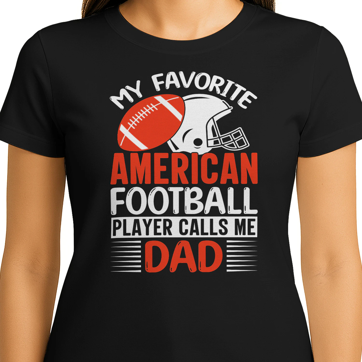 American Dad Football - Sports Fan Father Graphic