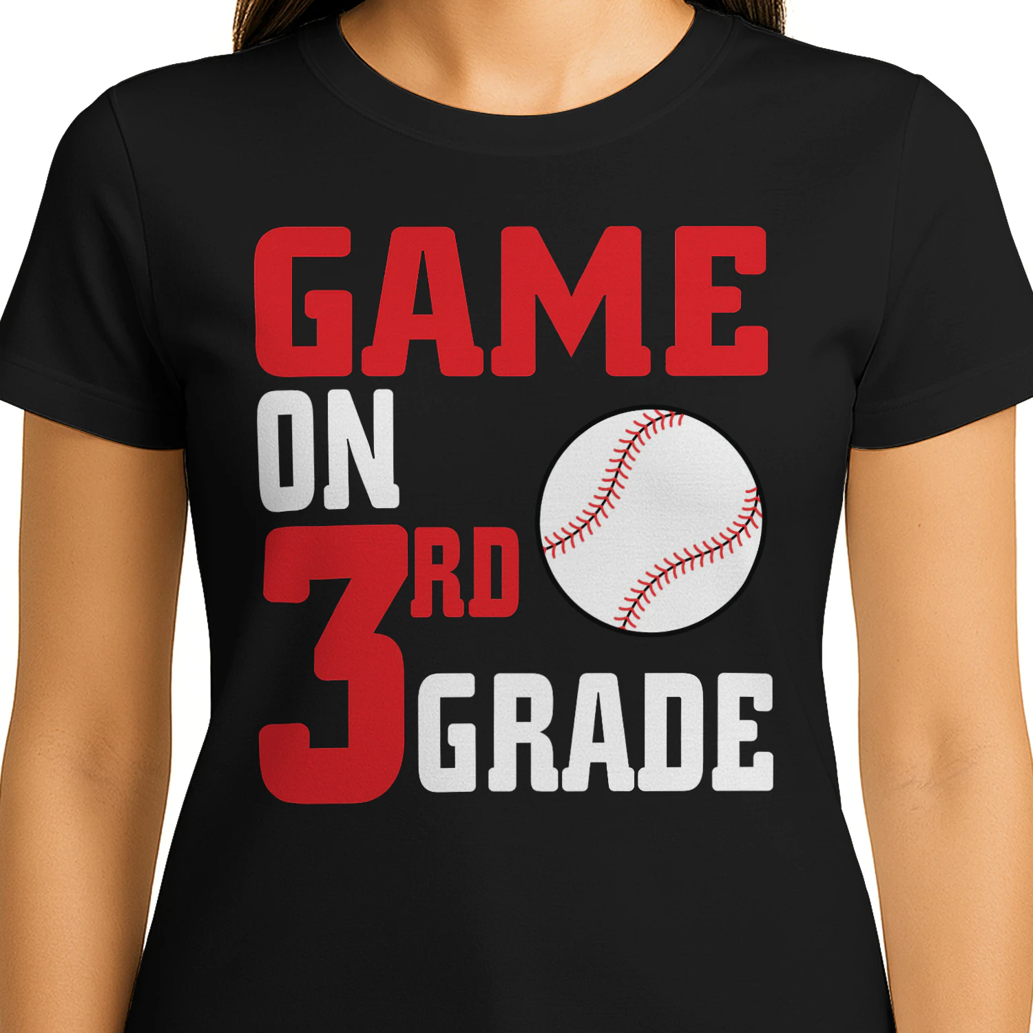 Game On 3rd Grade Baseball - Funny School Sports Teacher Design
