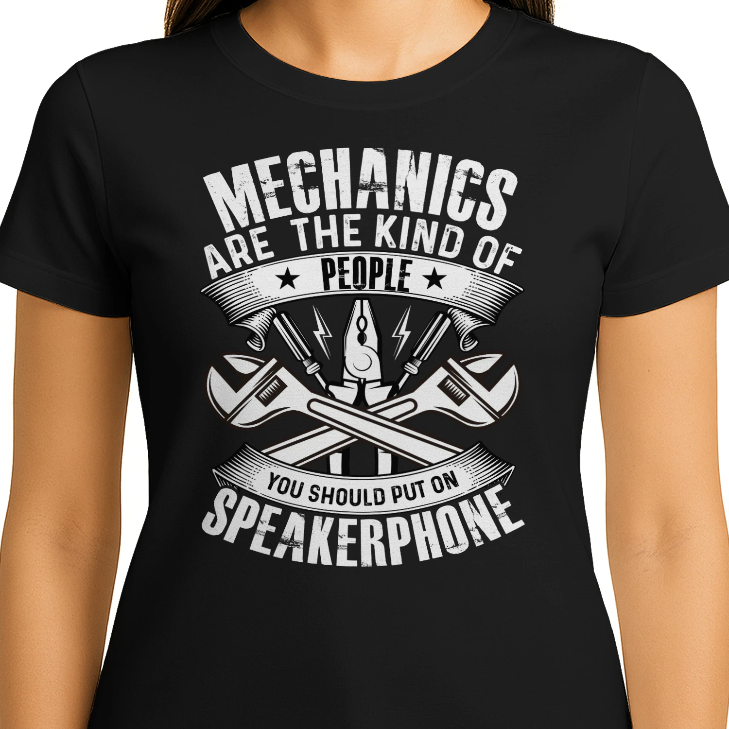 Mechanics Are The Kind Of People Speakerphone - Funny Mechanic Graphic