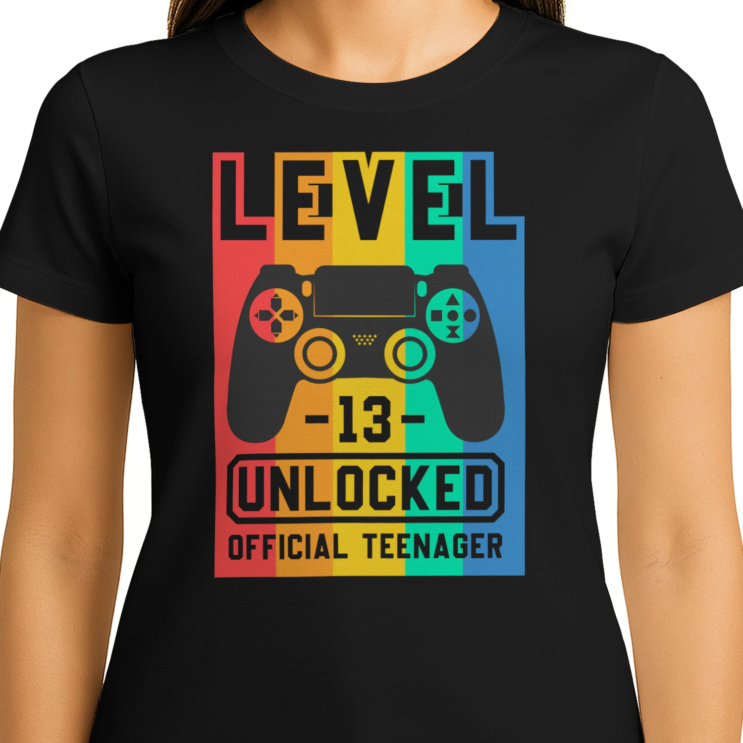 Level 13 Unlocked Official Teenager - Gamer 13th Birthday Graphic
