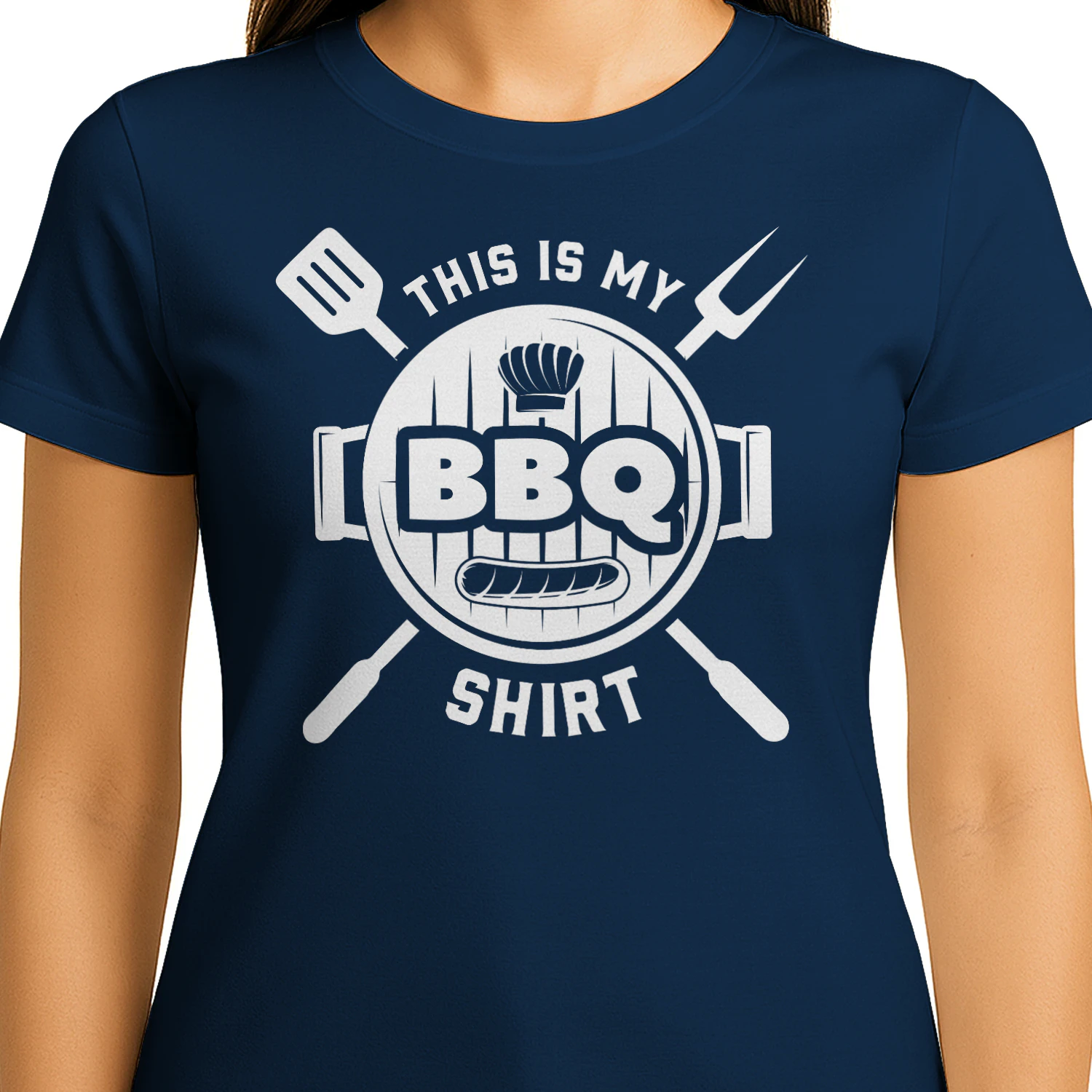 This Is My BBQ Shirt Grill Master Spatula Fork - Funny Grilling Design