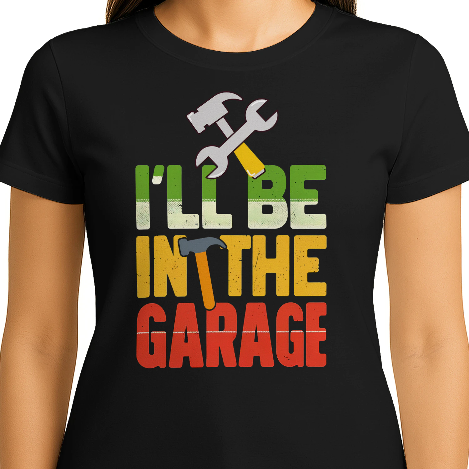 I'll Be In The Garage Vintage Retro Tools - Handyman Graphic