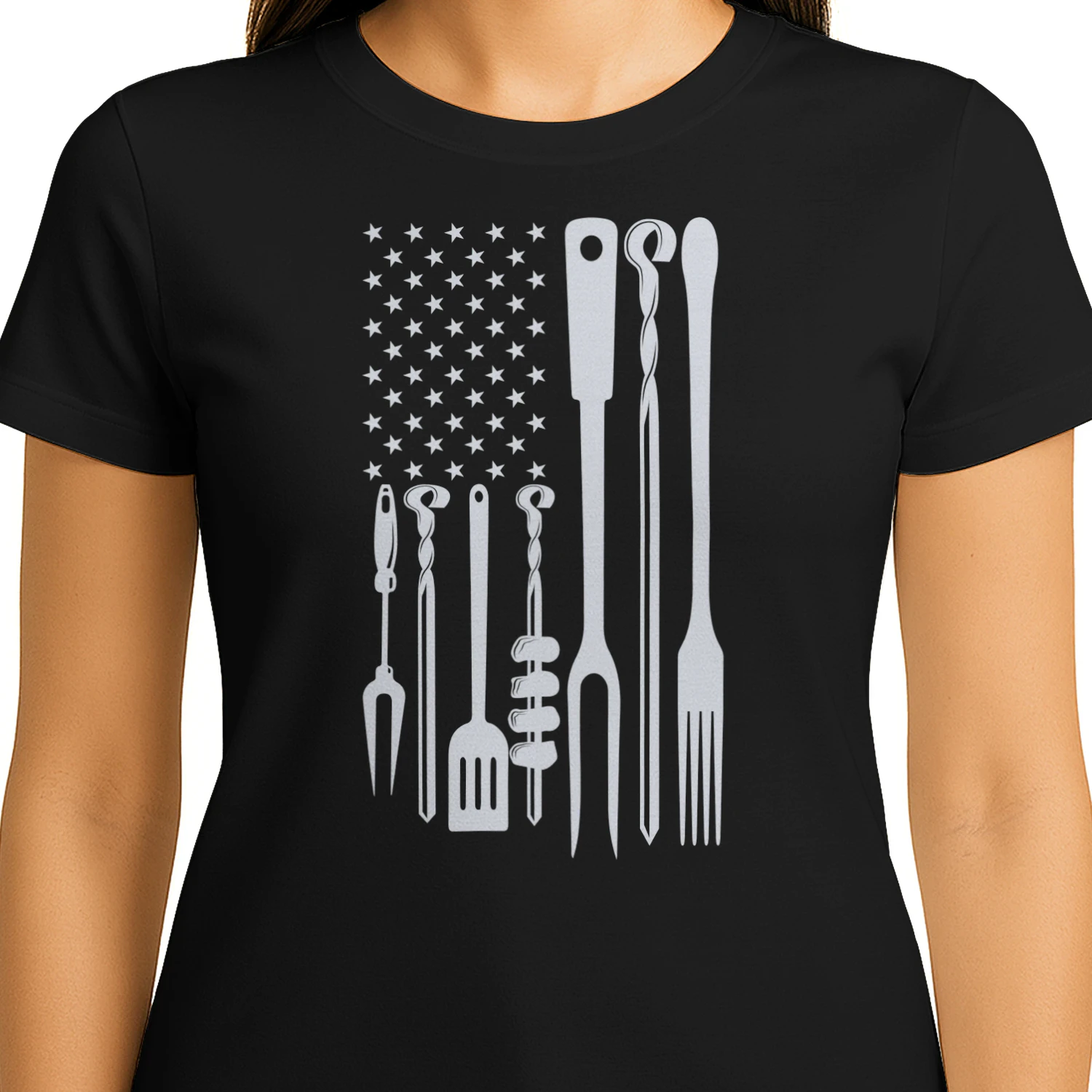 American Flag BBQ Tools USA Patriotic Grill Master Design