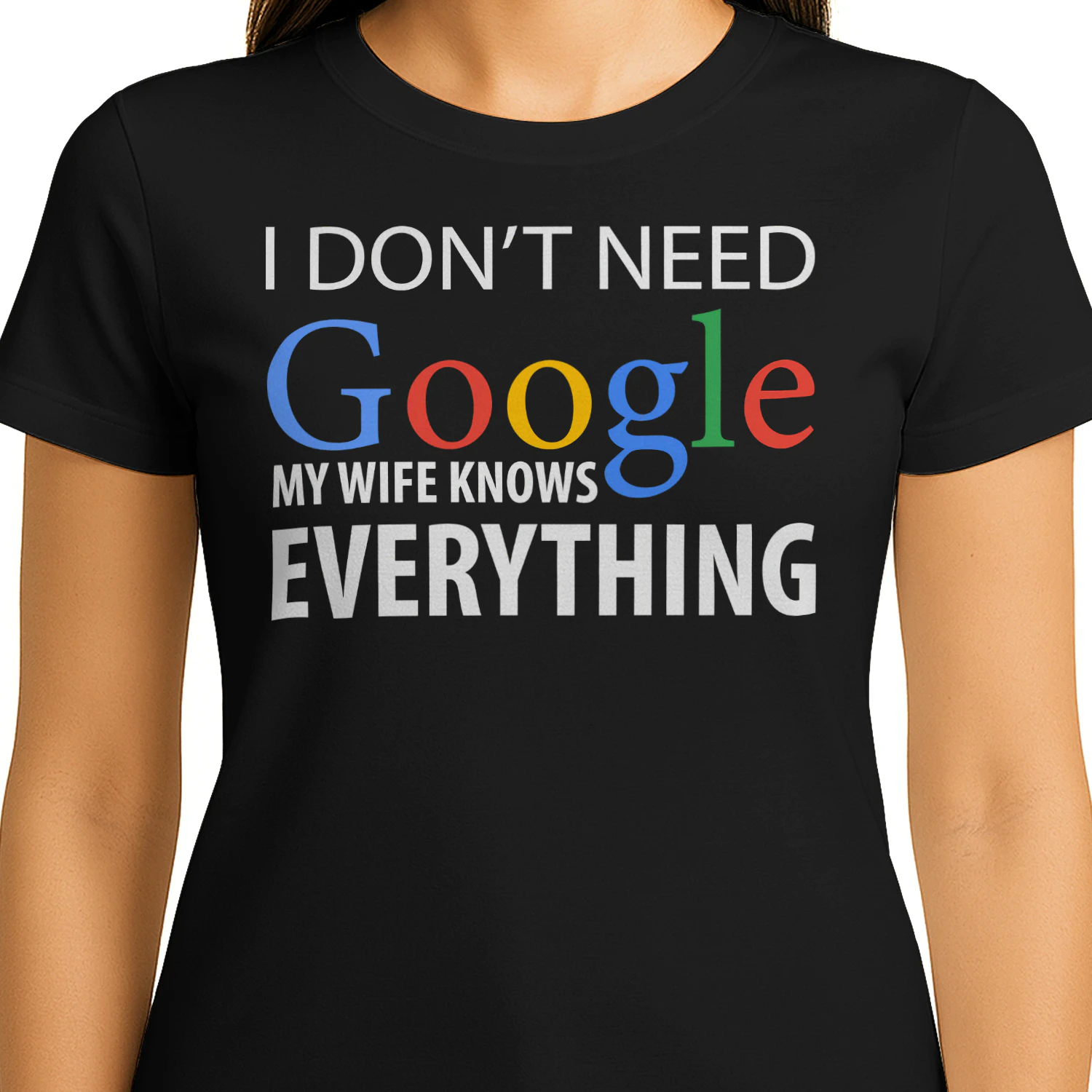 I Don’t Need Google My Wife Knows Everything - Sassy Husband Joke Graphic