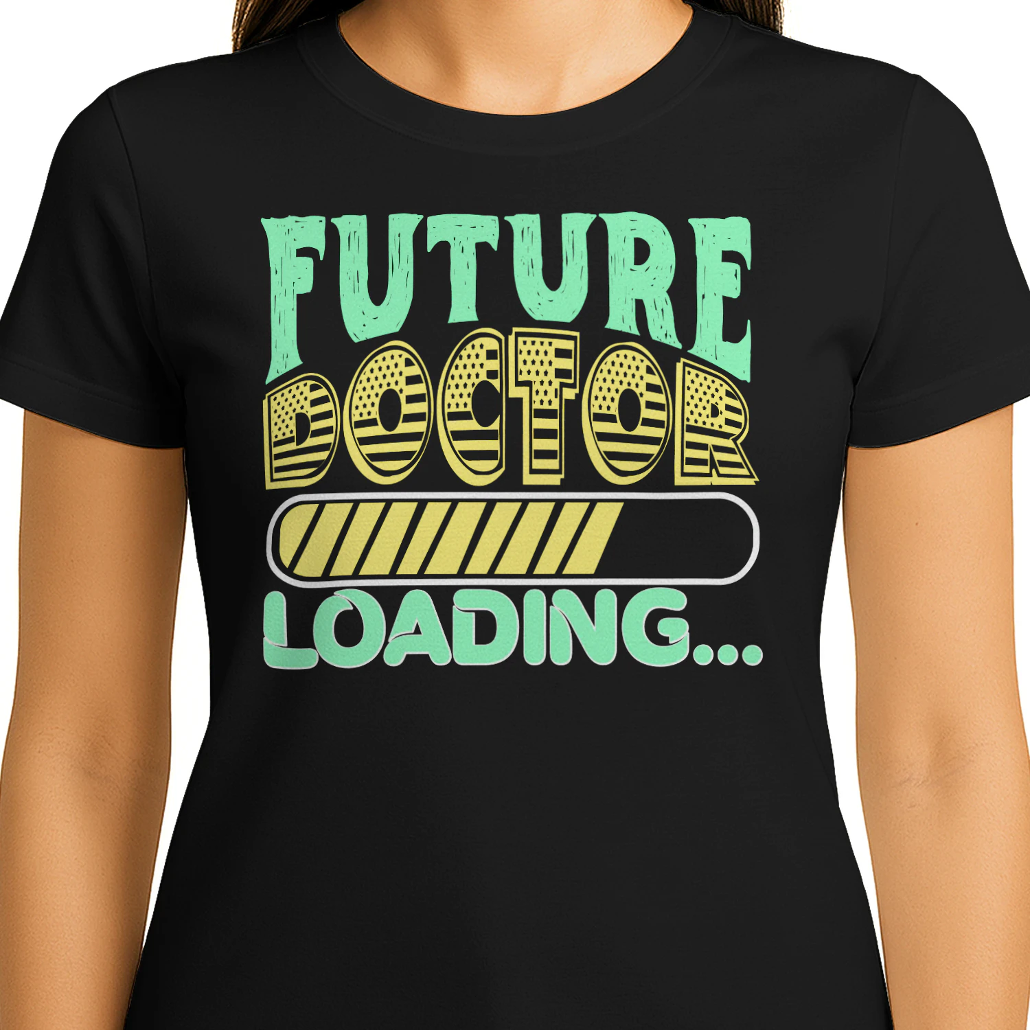 Future Doctor Loading USA American Flag Medical Student Design