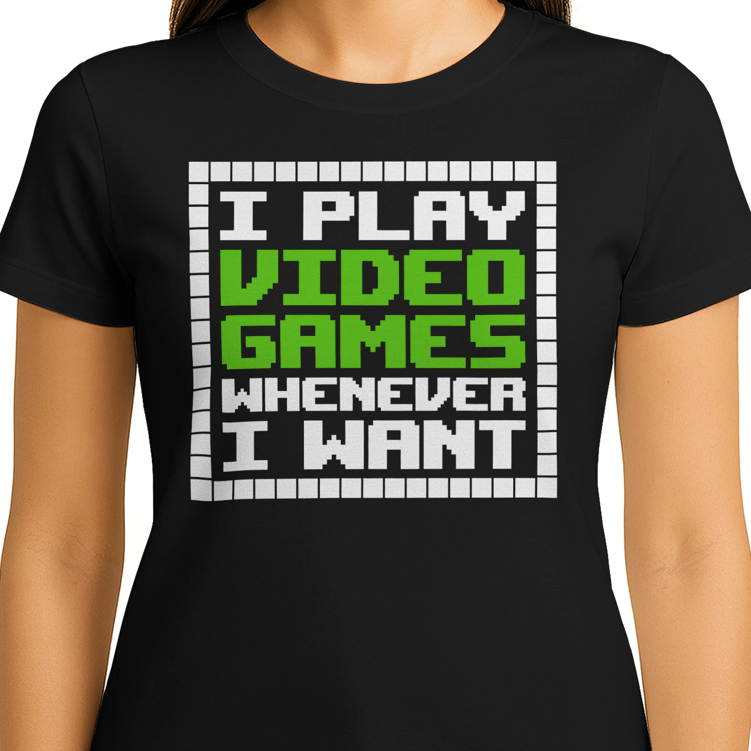 Green Pixel Video Games - Retro Arcade Gamer Graphic