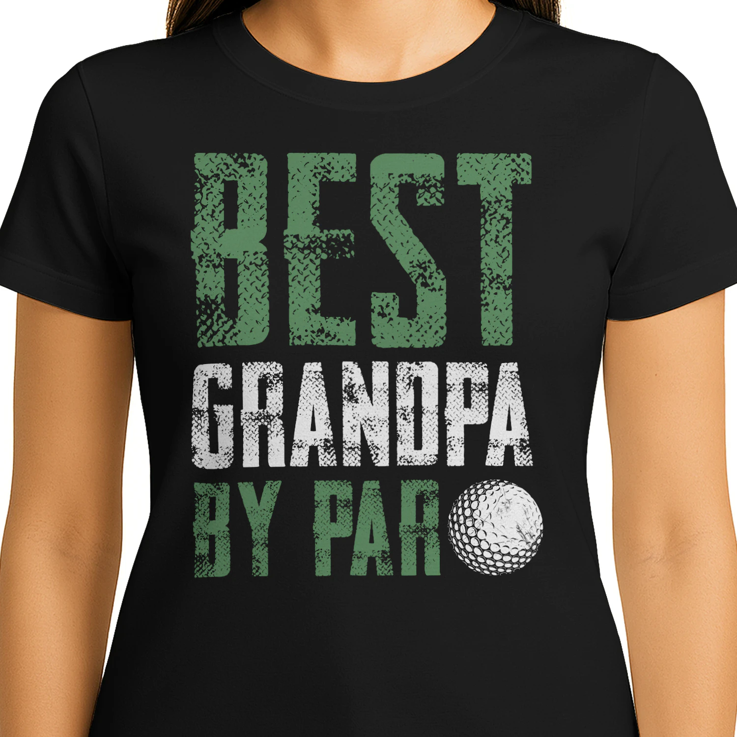Best Grandpa By Par Vintage Green Golf Graphic