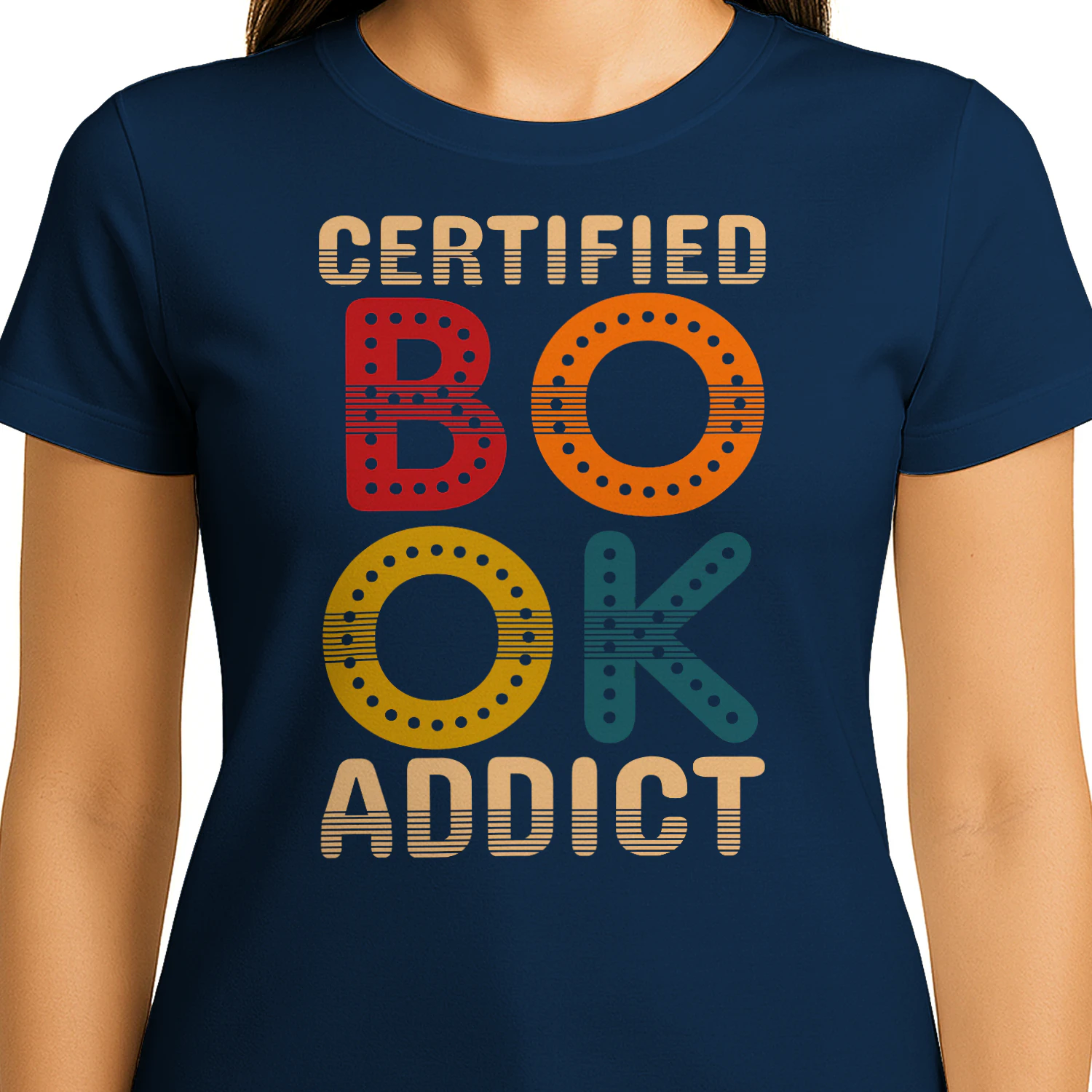 Certified Book Addict Funny Reading Humor - Book Lover Bookworm Design