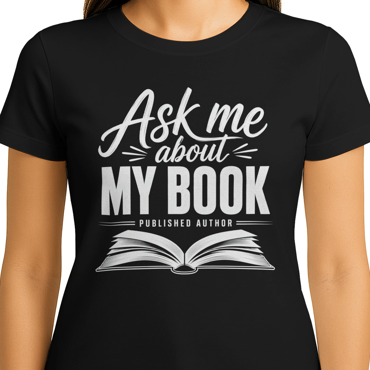 Ask Me About My Book Funny Reader Quote - Bold Book Lover Typography Design