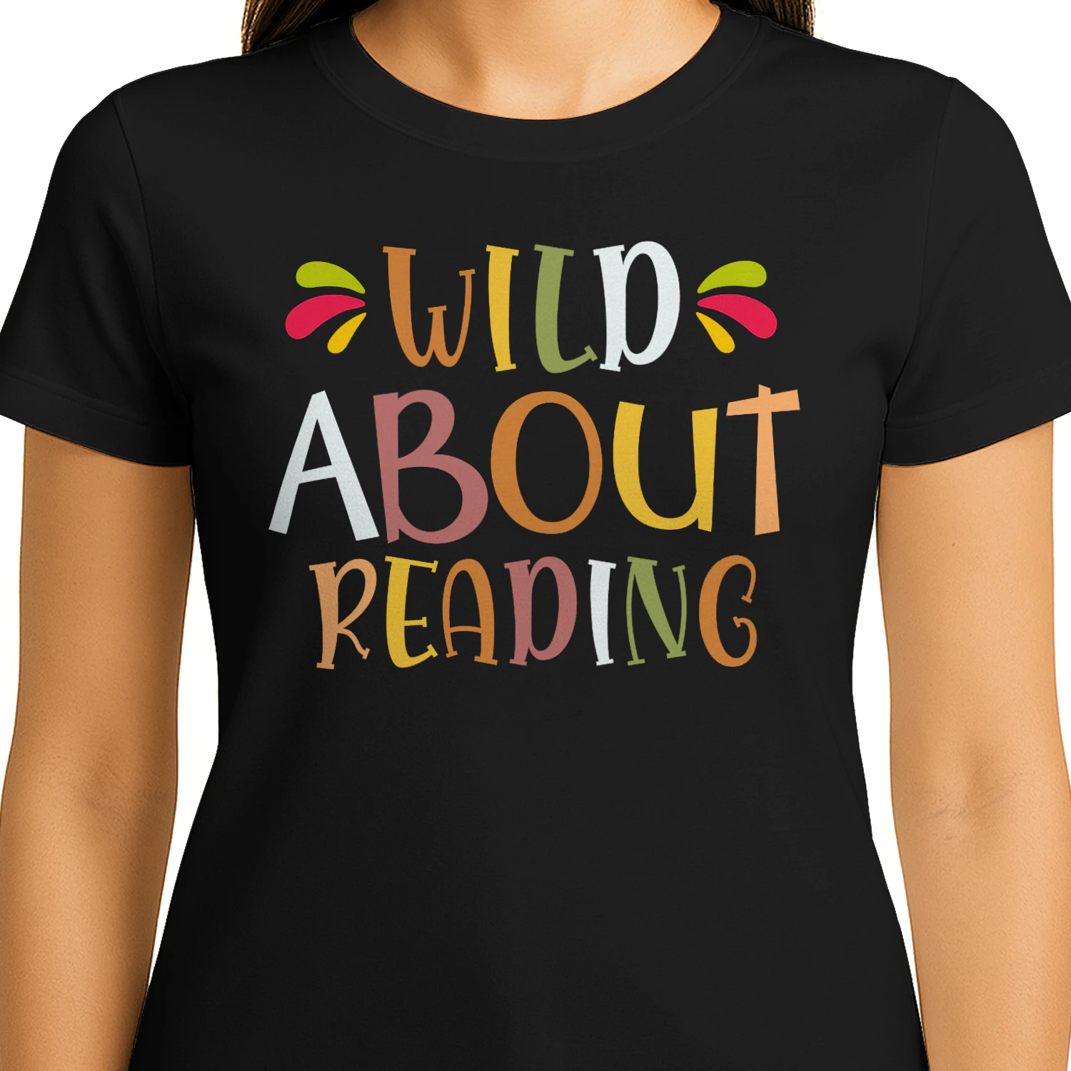 Wild About Reading Funny Book Lover - Colorful Bookworm Humor Design