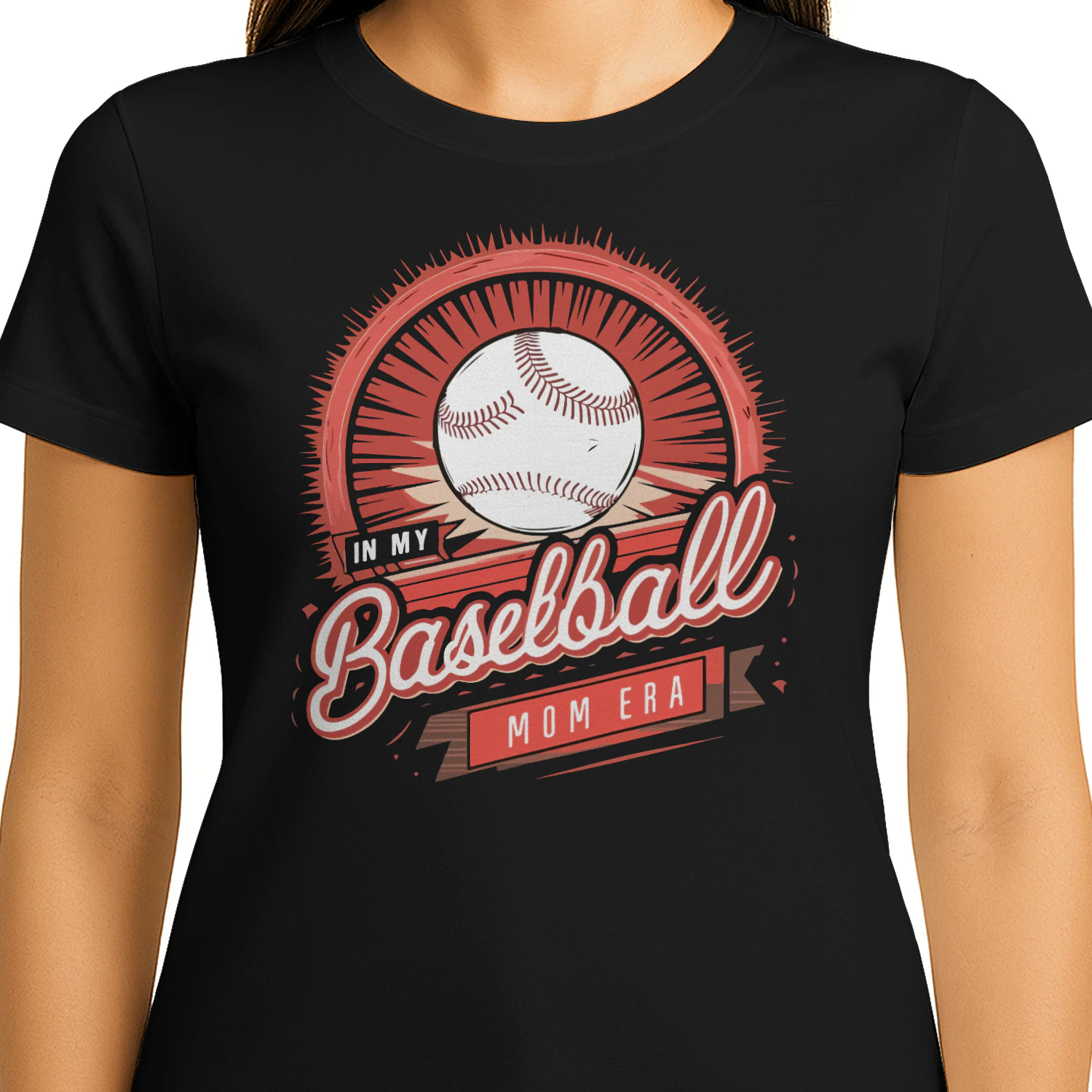 In My Baseball Mom Era Retro Vintage - Sports Mom Graphic