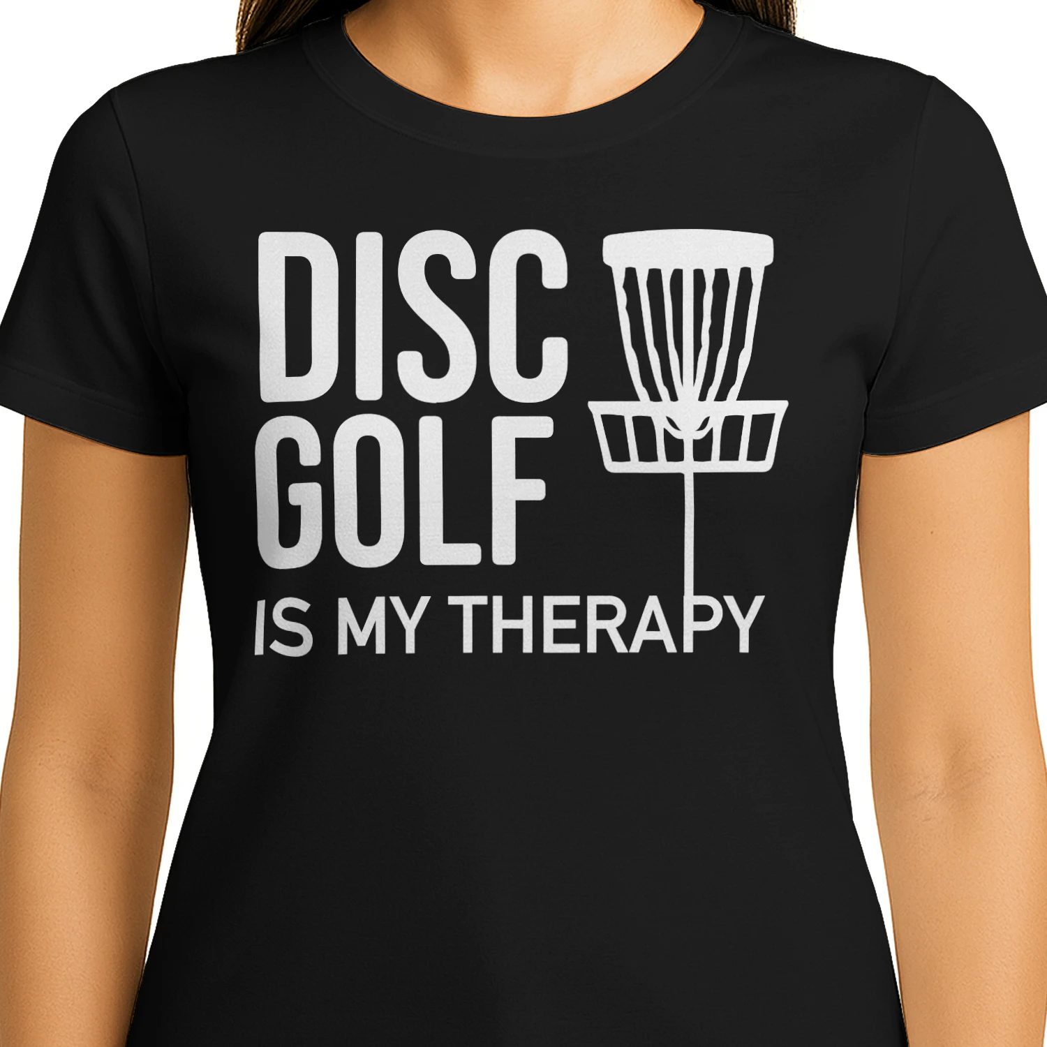 Disc Golf Is My Therapy - Funny Sport Quote Basket Design