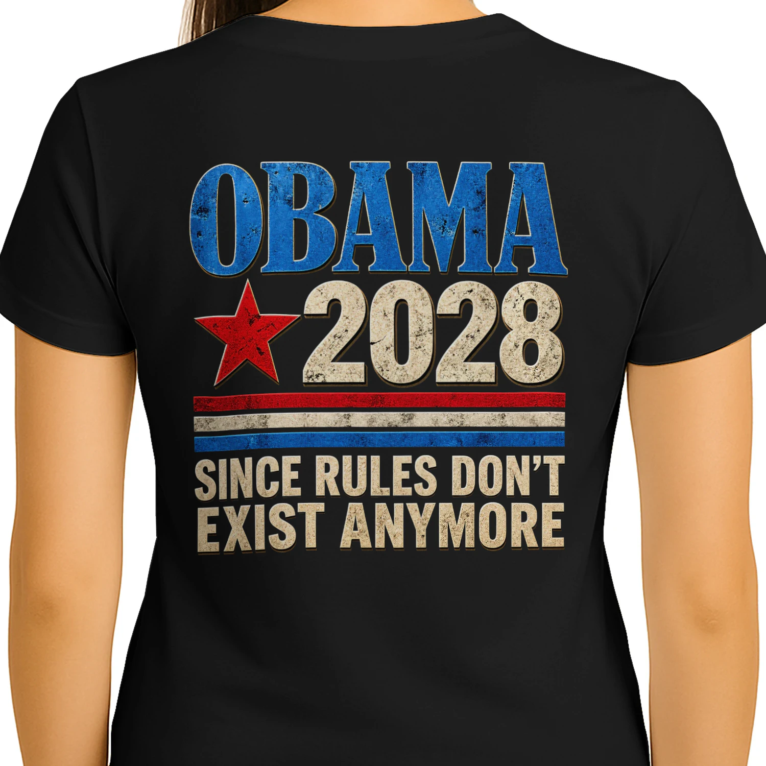 Obama 2028 Since Rules Don't Exist Anymore Political Humor Design