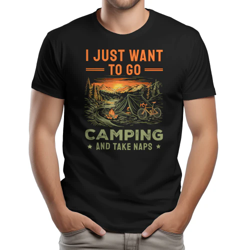 I Just Want To Go Camping And Take Naps Vintage Bicycle Design