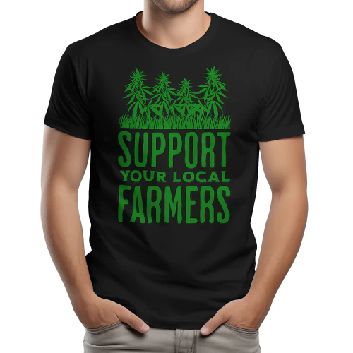 Support Your Local Farmers - Retro Cannabis Crop Agriculture Pride Graphic
