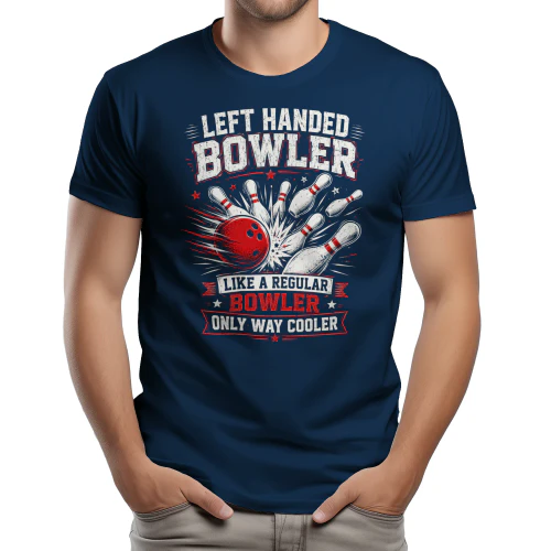 Left Handed Bowler Way Cooler Funny Quote - Vintage Sports Graphic Design