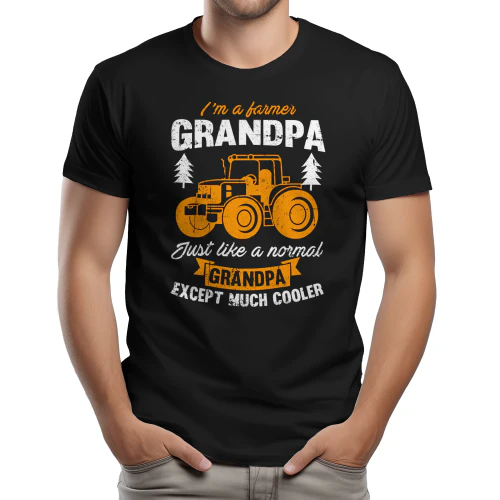 I'm a Farmer Grandpa - Vintage Tractor Agriculture Grandfather Family Pride Graphic