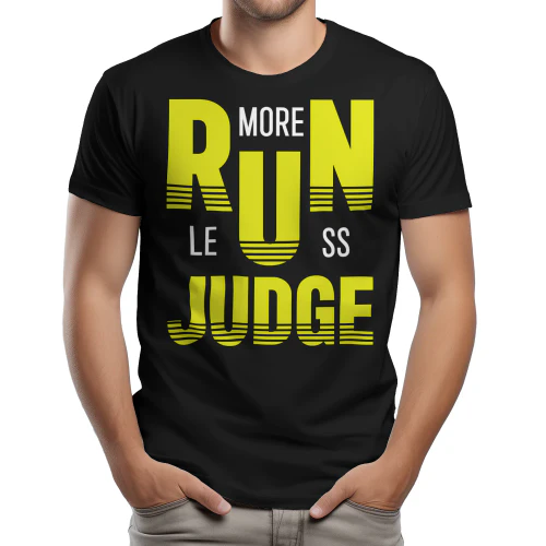 Run Judge - Vintage Retro Yellow Speed Line Track and Field Typography Graphic