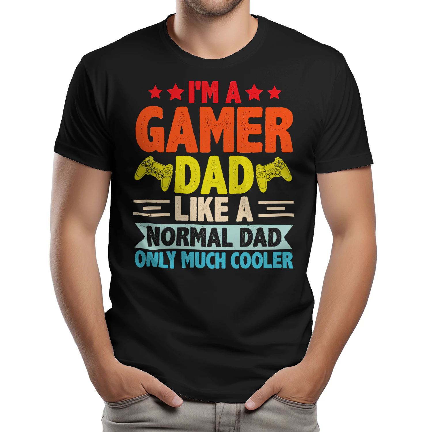 Im A Gamer Dad Like A Normal Dad Only Much Cooler Vintage Graphic Design
