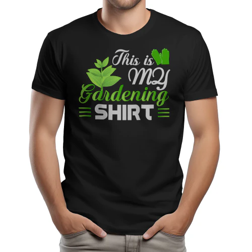 This Is My Gardening Shirt Plant Leaves Typography Graphic Design