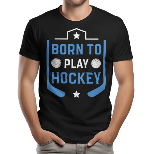Born To Play Hockey - Retro Shield Emblem Field Hockey Graphic for Players