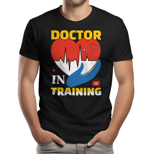 Doctor In Training Medical Student Heart Stethoscope Graphic Design