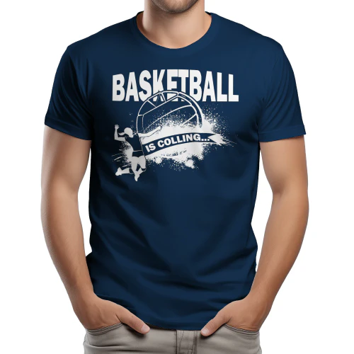 Basketball Is Calling - Retro White Splatter Action Player Silhouette Graphic