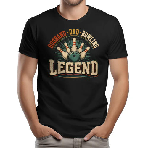 Husband Dad Bowling Legend Vintage - Retro Fathers Day Bowler Graphic Design