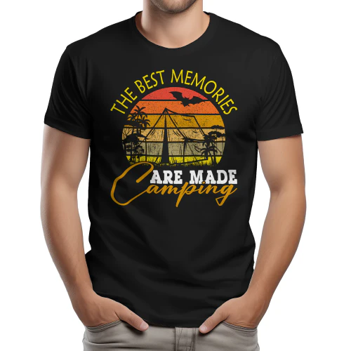 The Best Memories Are Made Camping Retro Vintage Sunset Design