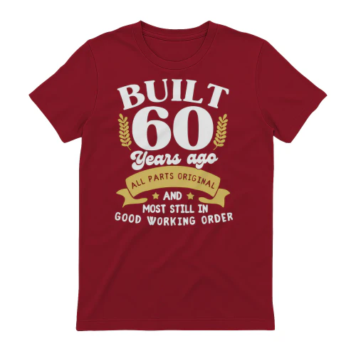 Built 60 Years Ago Funny Vintage Typography - 60th Birthday Milestone