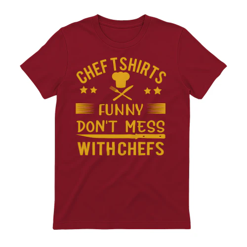 Funny Don't Mess With Chefs Chef Hat Knife Fork Culinary Design