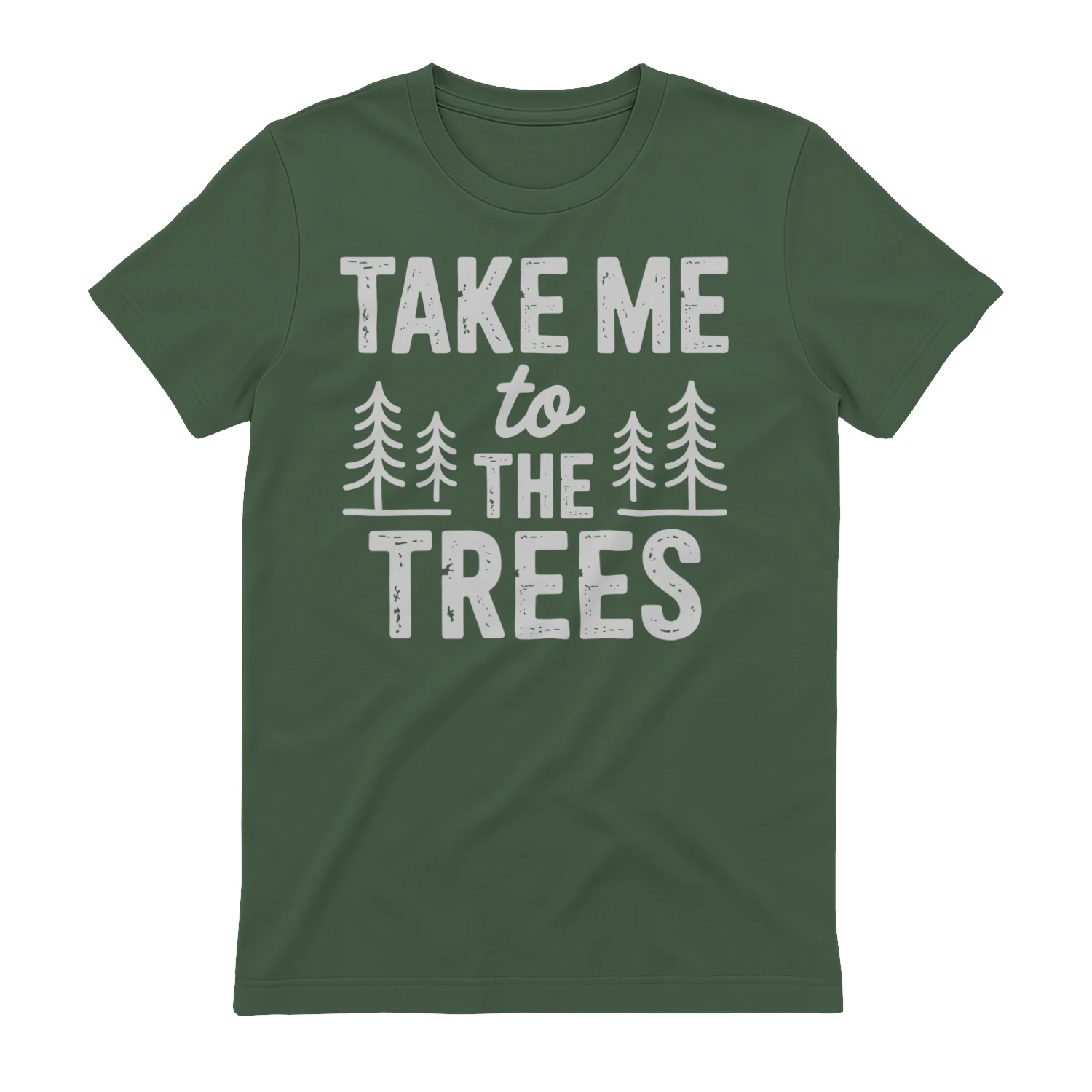 Take Me To The Trees Minimalist Forest Hiking Graphic Design