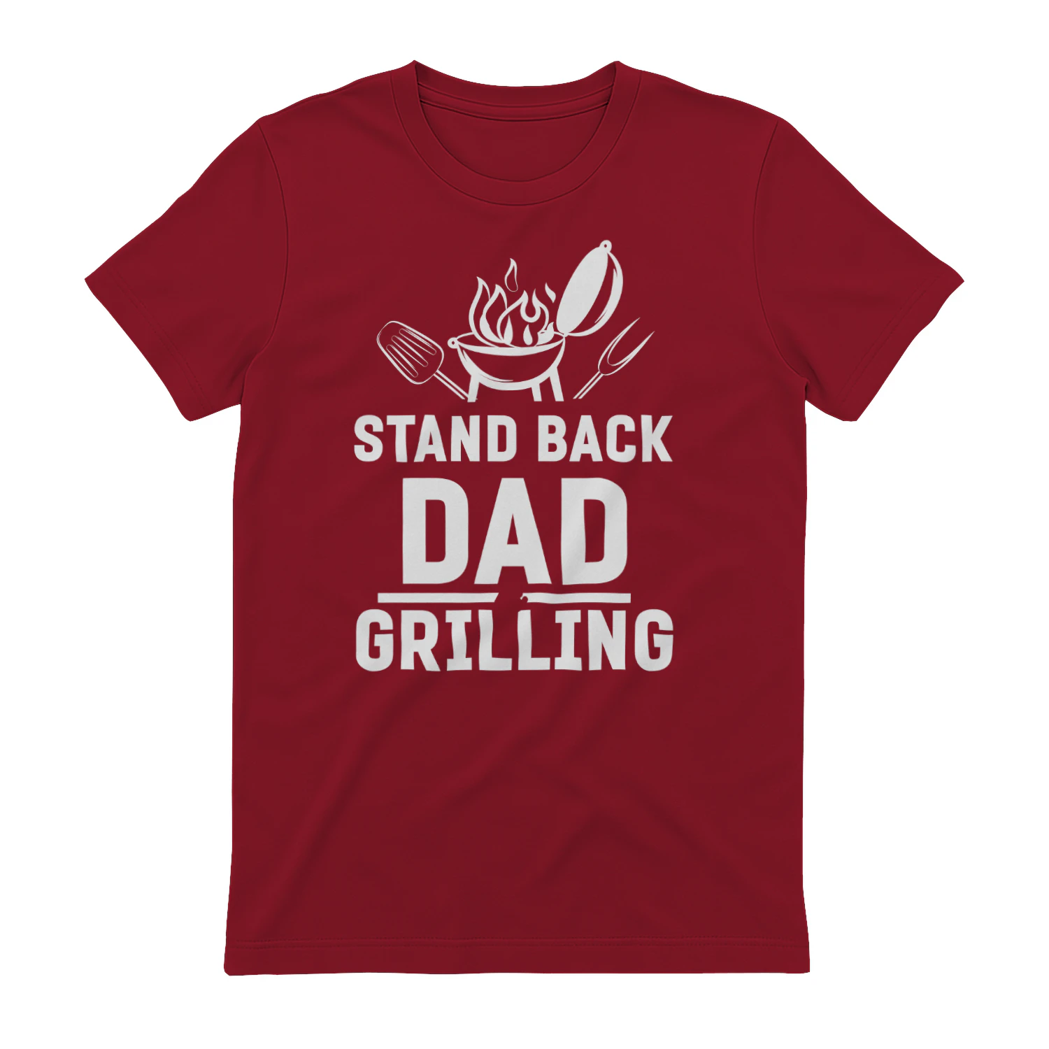 Stand Back Dad Is Grilling - Funny Father's Day BBQ Smoker Typography Graphic