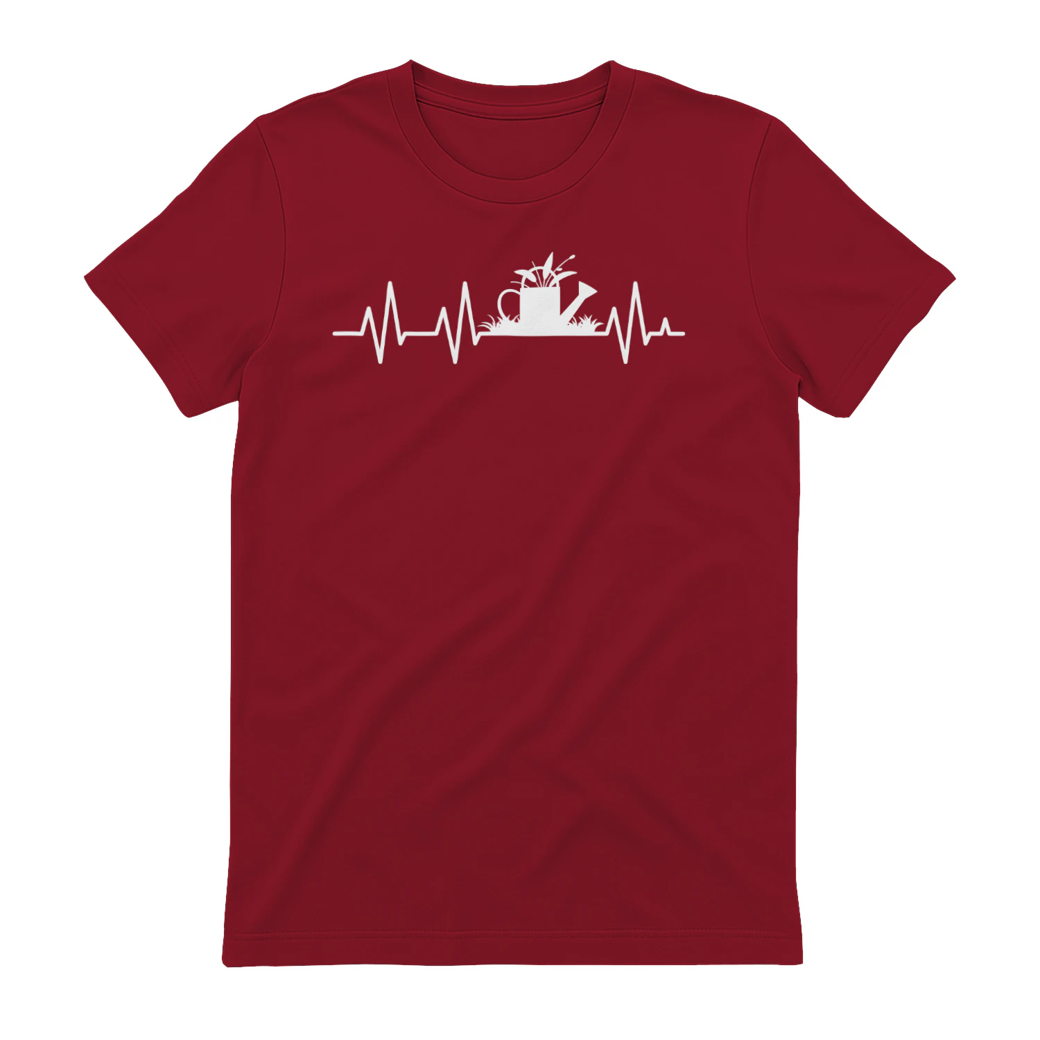 Gardening Heartbeat Lifeline Watering Can Graphic Design