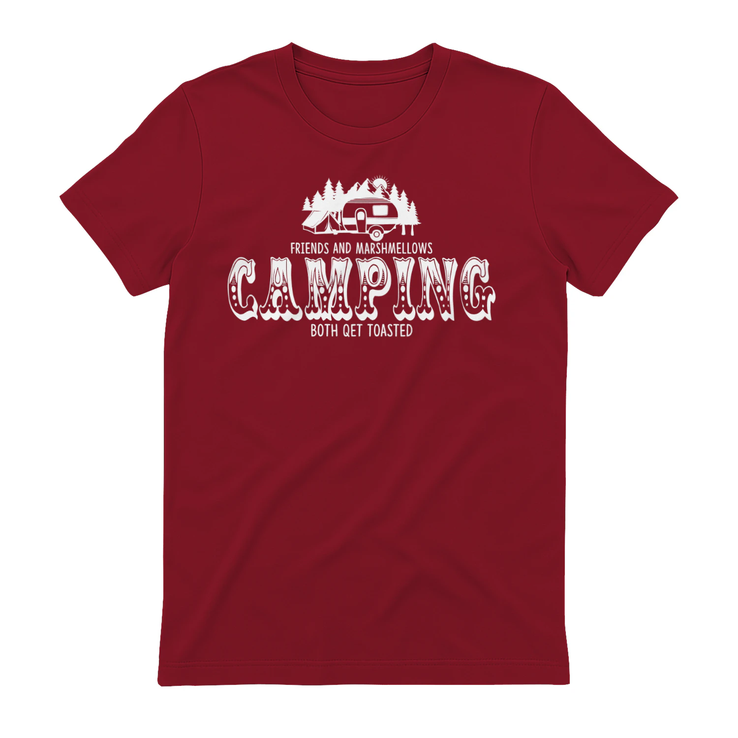 Friends And Marshmallows Both Get Toasted White Camping Design