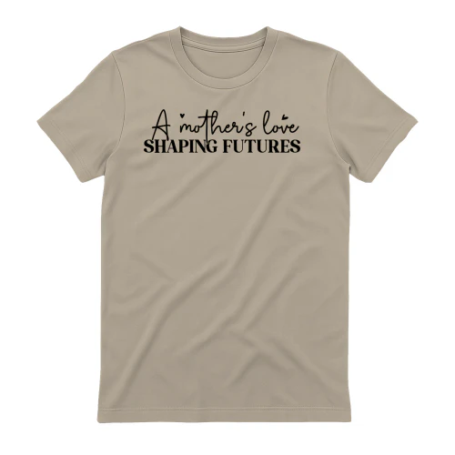 A Mother's Love Shaping Futures Cursive Script Hearts Typography Design