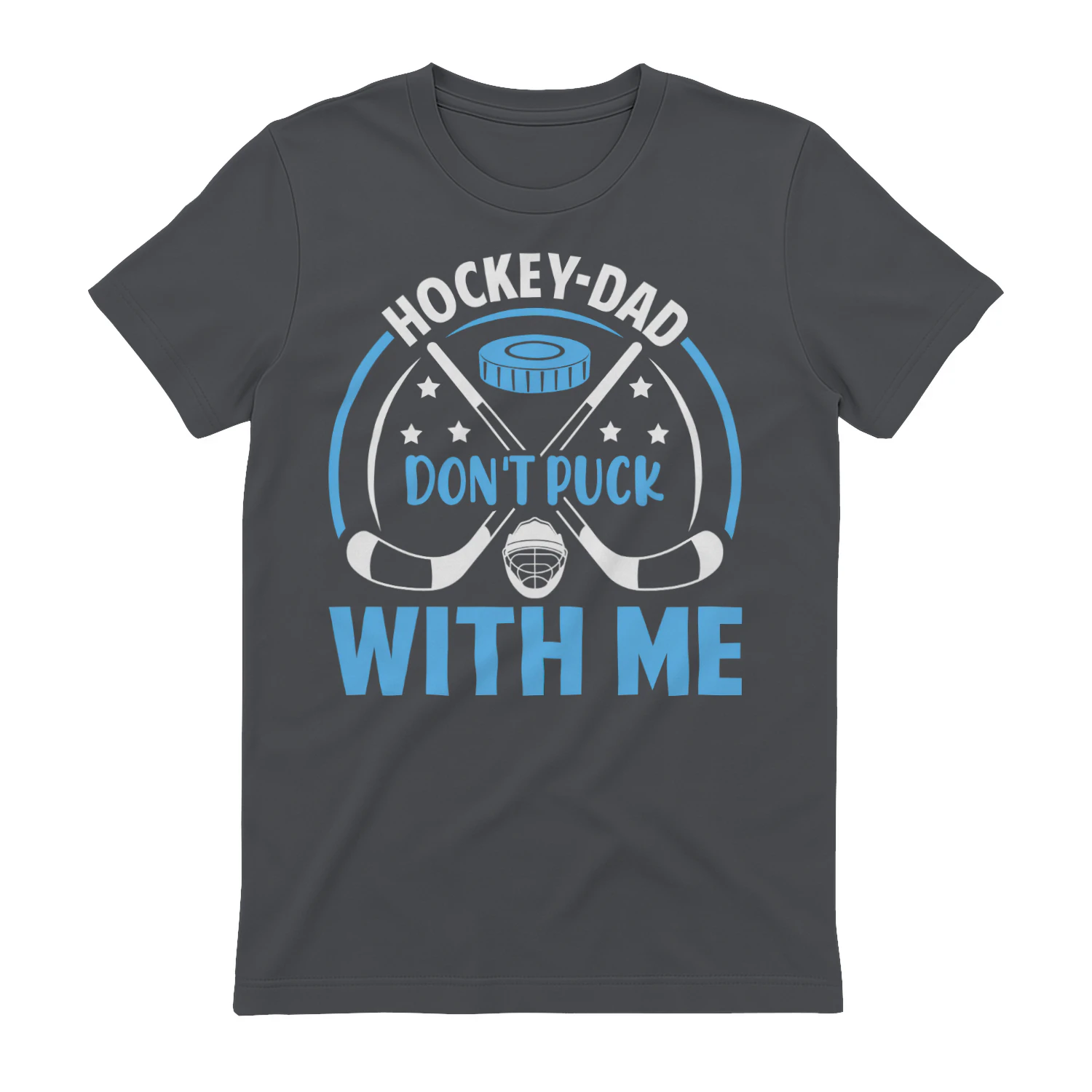 Hockey Dad Don't Puck With Me - Funny Ice Hockey Father Circular Emblem Graphic